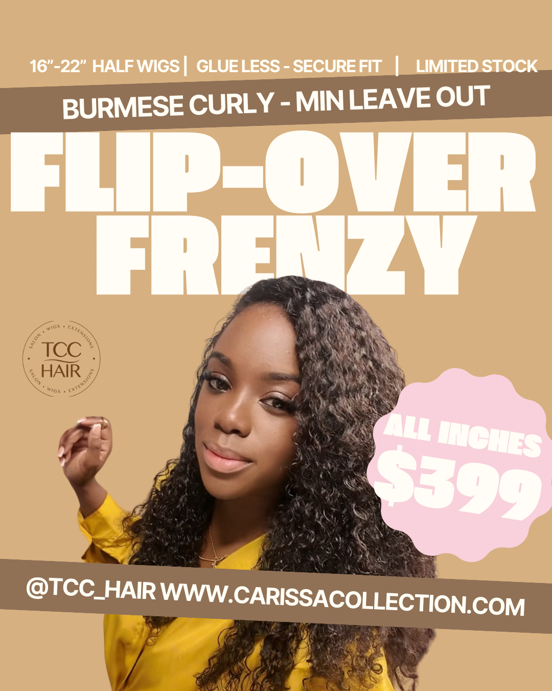 FLIP OVER WIG SALE